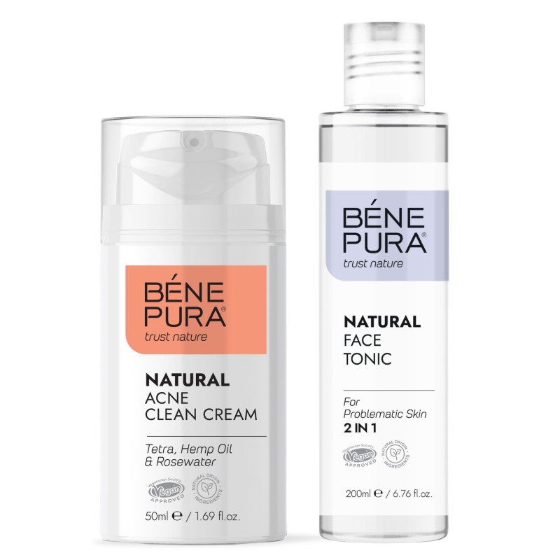 Crema Viso Anti-Acne e Tonico viso per la pelle problematica 2 in 1 - GMC