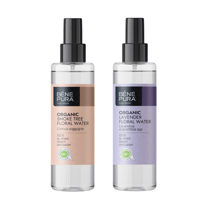 Bio Acqua floreale dell'Albero di Fumo e Bio Acqua floreale di Lavanda - Confronto dei Prodotti