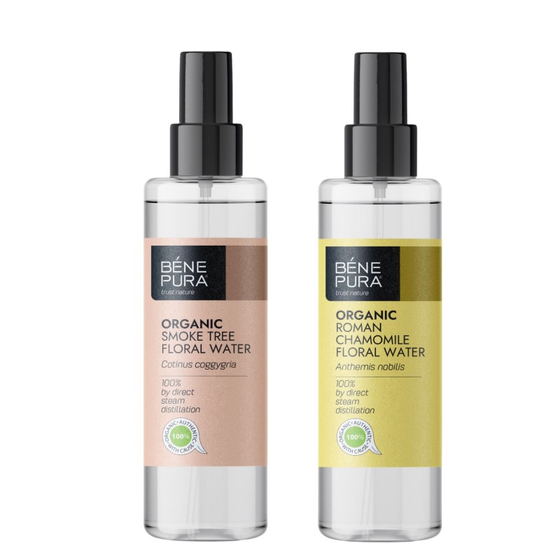Bio Acqua floreale dell'Albero di Fumo e Bio Acqua floreale di Camomilla Romana - GMC