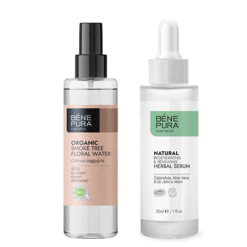 Bio Acqua floreale dell'Albero di Fumo e Siero Viso Rigenerante - GMC