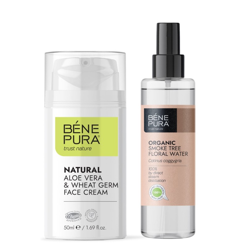 Bio Acqua floreale dell'Albero di Fumo e Crema viso all'aloe vera - GMC