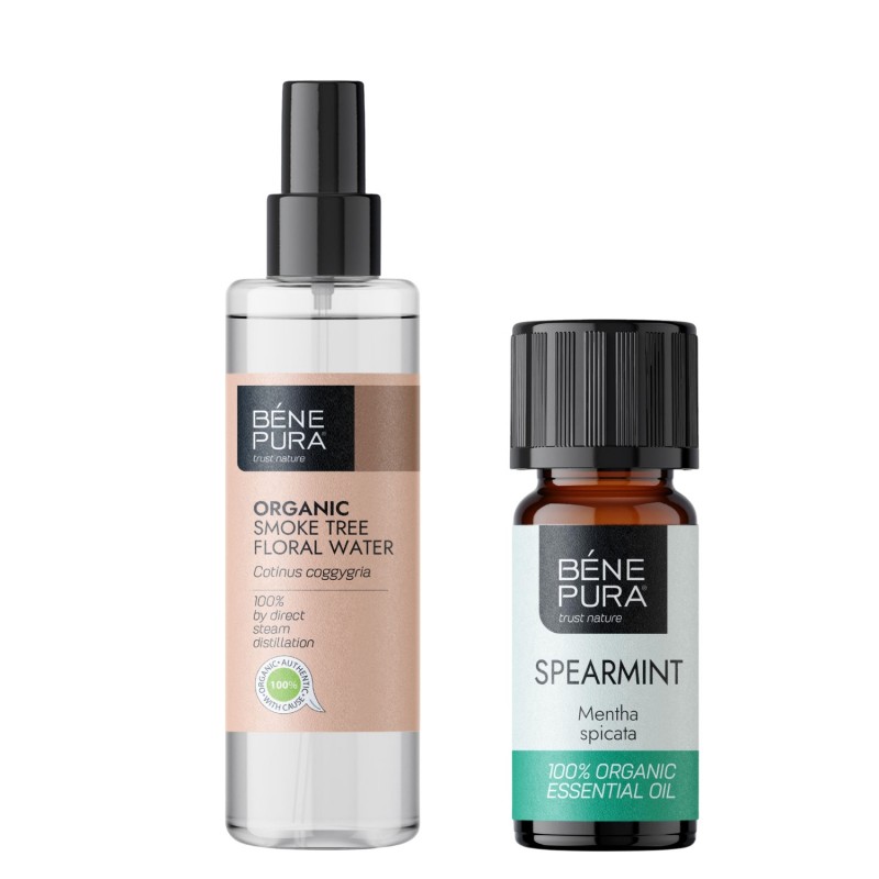 Bio Acqua floreale dell'Albero di Fumo e Bio Olio essenziale di Menta verde - GMC