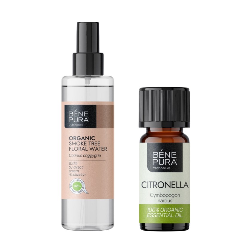 Bio Acqua floreale dell'Albero di Fumo e Bio Olio essenziale di Citronella - GMC