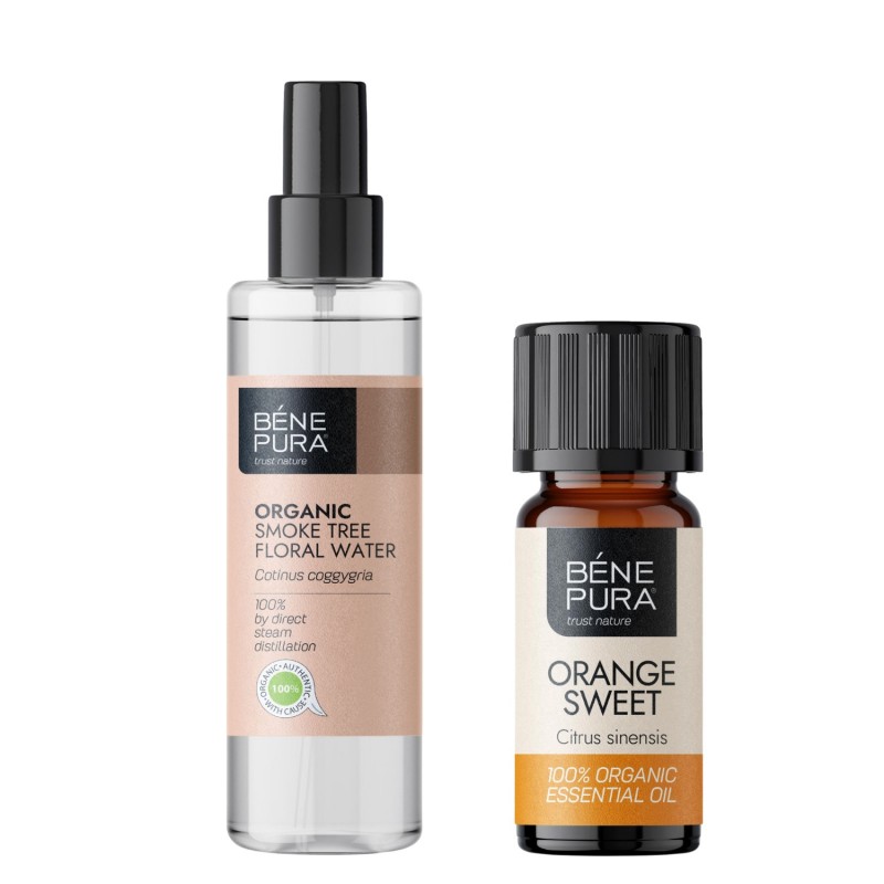 Bio Acqua floreale dell'Albero di Fumo e Bio Olio essenziale di Arancia Dolce - GMC