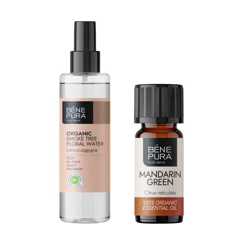 Bio Acqua floreale dell'Albero di Fumo e Bio Olio essenziale di Mandarino - GMC