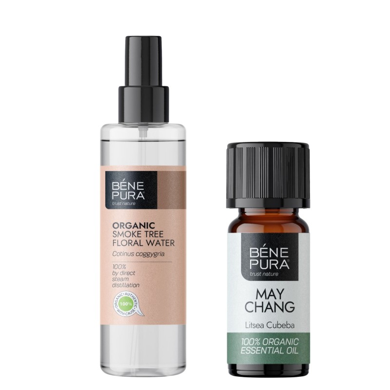 Bio Acqua floreale dell'Albero di Fumo e Bio Olio essenziale di Litsea Cubeba - GMC