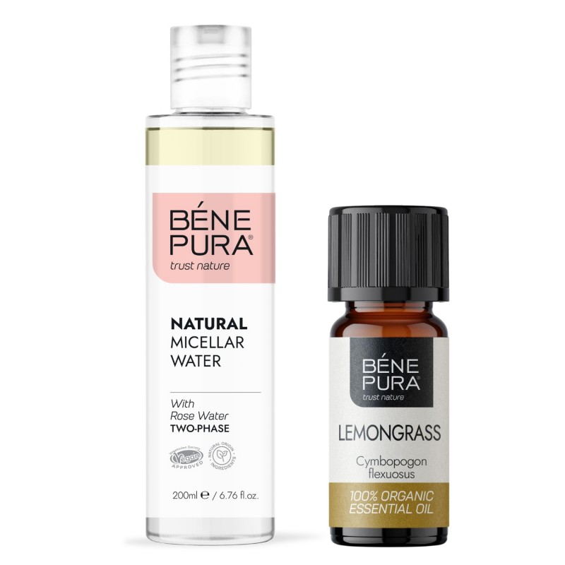 Acqua Micellare e Bio Olio essenziale di Lemongrass - 