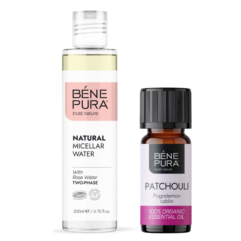 Acqua Micellare e Bio Olio essenziale di Patchouli - Confronto dei Prodotti