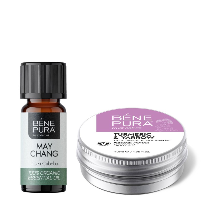 Pomata per Emorroidi con Achillea Bianca, Tetra e Curcuma e Bio Olio essenziale di Litsea Cubeba - GMC