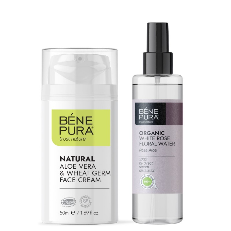 Crema viso all'aloe vera e Bio Acqua floreale di Rosa Alba - GMC