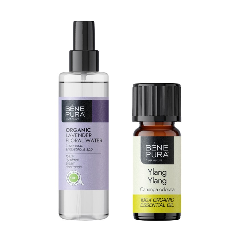 Bio Acqua floreale di Lavanda e Bio Olio essenziale di Ylang ylang - GMC