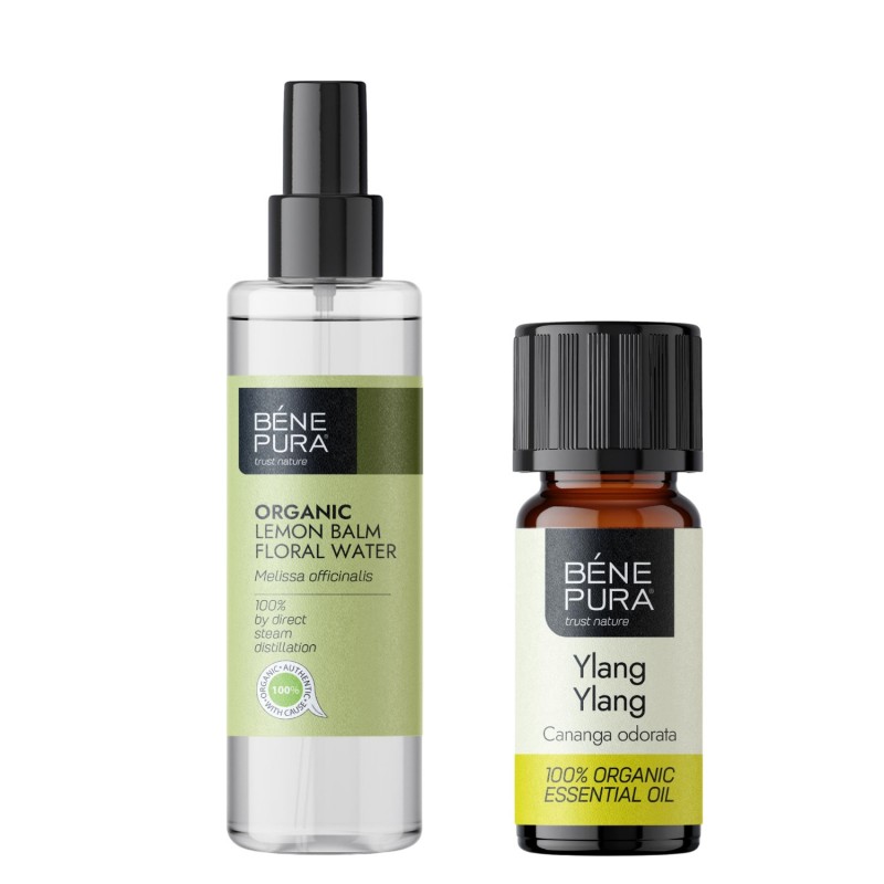 Bio Acqua floreale di Melissa e Bio Olio essenziale di Ylang ylang - GMC