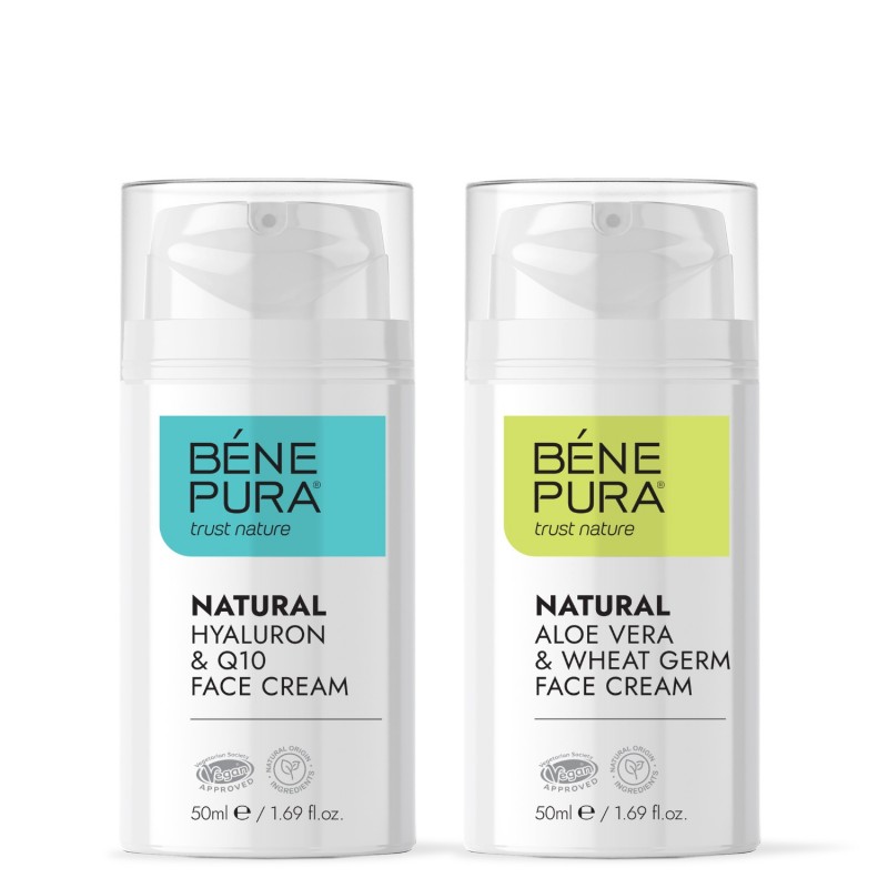 Crema viso ialuronico e Q10 e Crema viso all'aloe vera - GMC