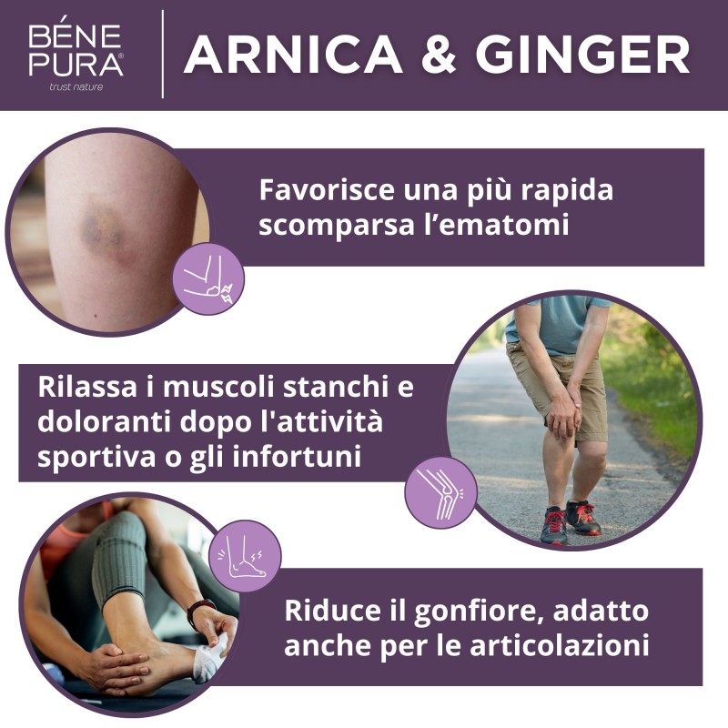 3x Pomata per Lividi e Muscoli con Arnica e Zenzero - 40ml