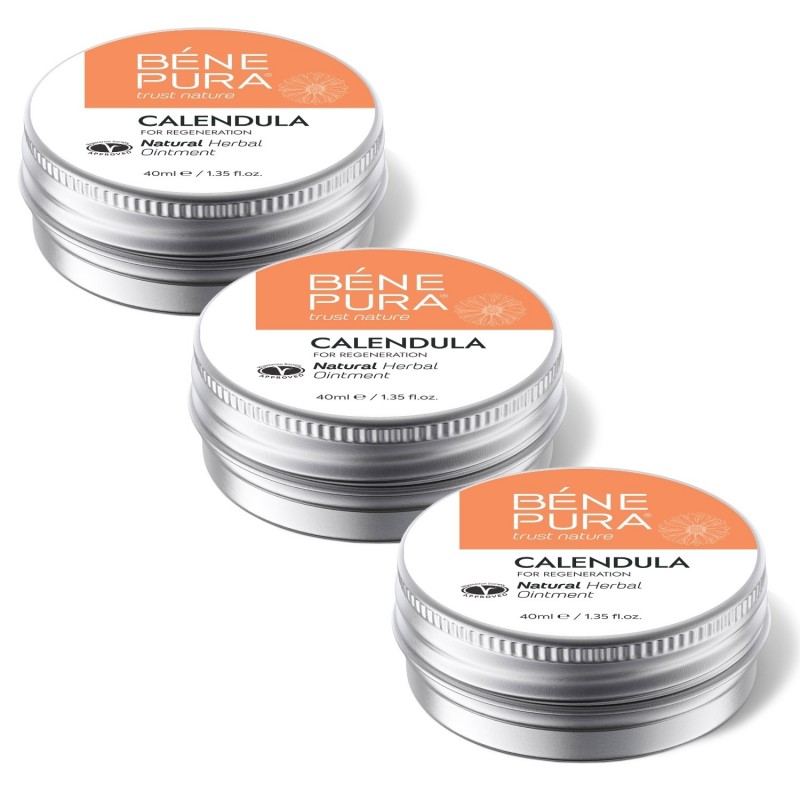 3x Pomata per Ustioni e Ferite con Calendula - 40ml - 