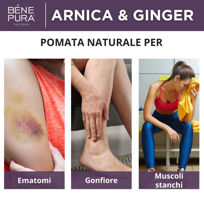 Pomata per Lividi e Muscoli con Arnica e Zenzero - 40ml