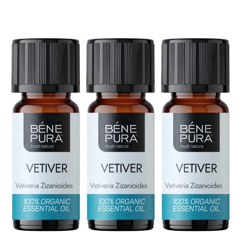 3x Bio Olio essenziale di Vetiver - 5ml - Confronto dei Prodotti