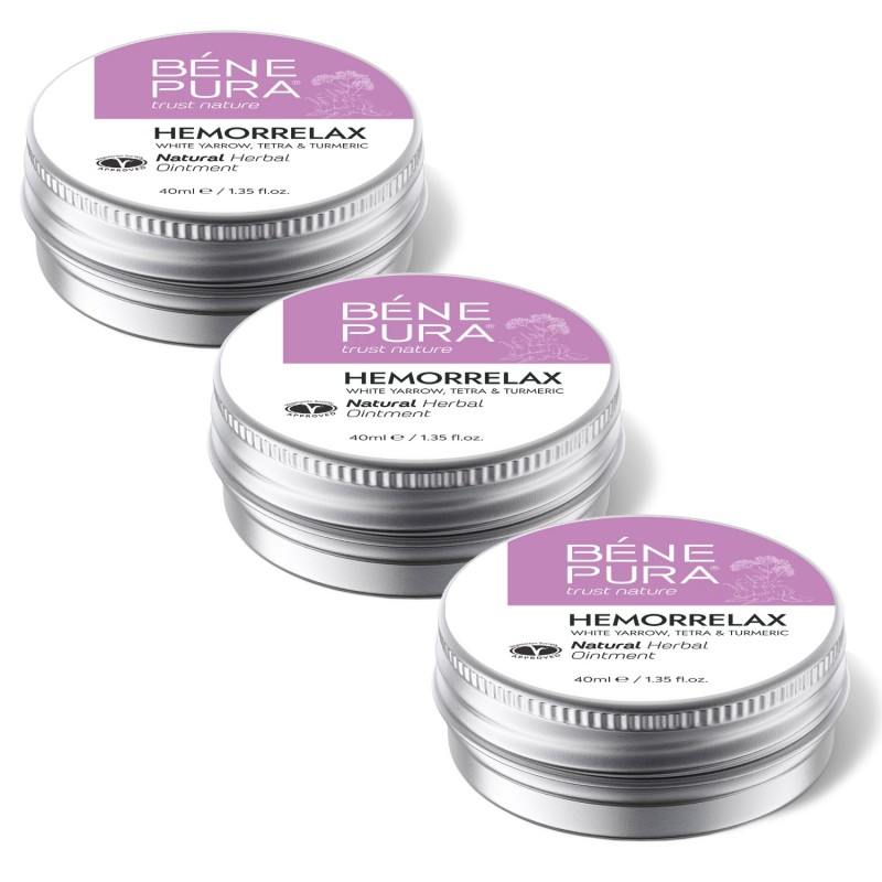 3x Pomata per Emorroidi con Achillea Bianca, Tetra e Curcuma - 40ml - Confronto dei Prodotti