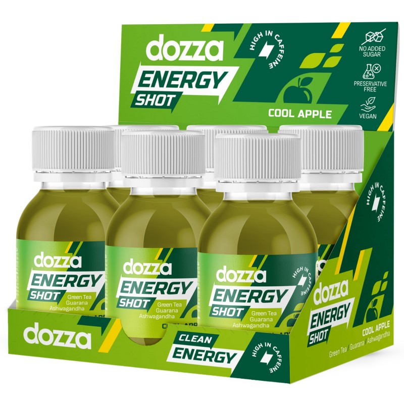 6x Pack DOZZA Energy Cool Apple Energy shot - 60ml - Confronto dei Prodotti
