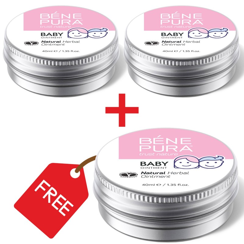 3x Pomata per Dermatite da Pannolino con Calendula e Camomilla - 40ml - Pomate per prurito