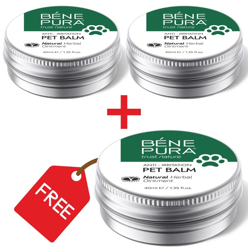 3x Balsamo Anti Irritazione per Animali con Piantaggine - 40ml