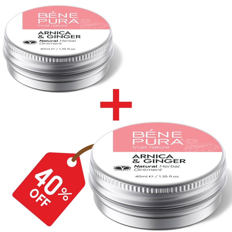 2x Pomata per Lividi e Muscoli con Arnica e Zenzero - 40ml - Confronto dei Prodotti