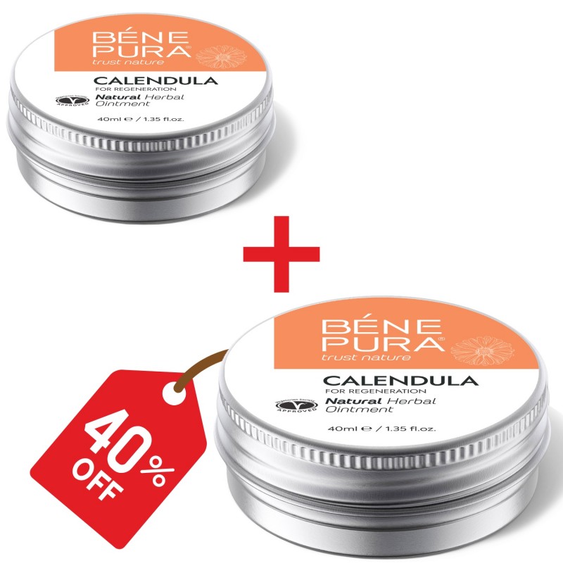 2x Pomata per Ustioni e Ferite con Calendula - 40ml - 