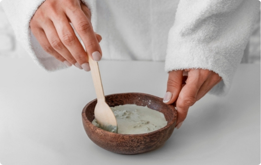 Come additivo in una maschera viso per le imperfezioni